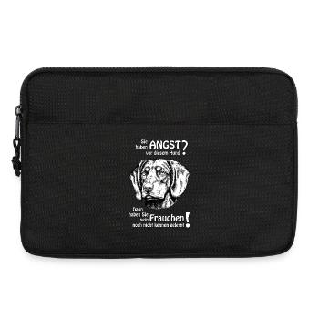 Angst vordiesem Hund? Frauchen - Laptoptasche 13" - Schwarz - Vorne