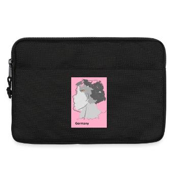 L’Allemagne en dégradé avec motif d’artiste - Sacoche pour ordinateur portable 13 pouces - noir - Devant