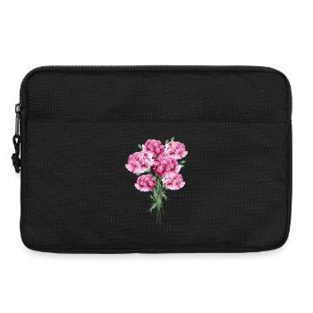 fascinant bouquet rose d’œillets - Sacoche pour ordinateur portable 13 pouces - noir - Devant