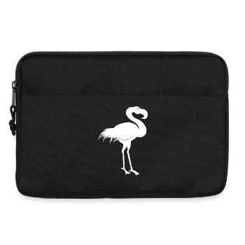 tieroutfits für damen, Flamingokopf - Laptoptasche 13" - Schwarz - Vorne