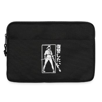 Krieger mit Kapuze und Fledermaus - Laptoptasche 13" - Schwarz - Vorne