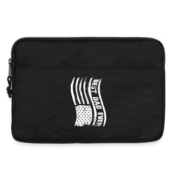 Patriotic Design with Stripes and Star - Laptop bag 13" - black - Front