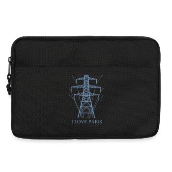 Ironic I love Paris Eiffel Tower as a power pole - Laptop bag 13" - black - Front