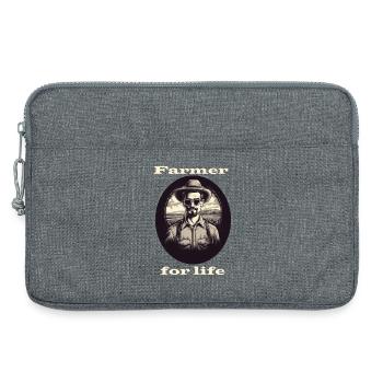 Agriculteur à vie blanc - Sacoche pour ordinateur portable 13 pouces - gris chiné - Devant
