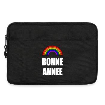 NOËL.BONNE ANNEE. SAINT SYLVESTRE. NOUVELLE ANNÉE. - Sacoche pour ordinateur portable 13 pouces - noir - Devant