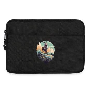 Mythical mountain goat on Flyerfelsen - Laptop bag 13" - black - Front