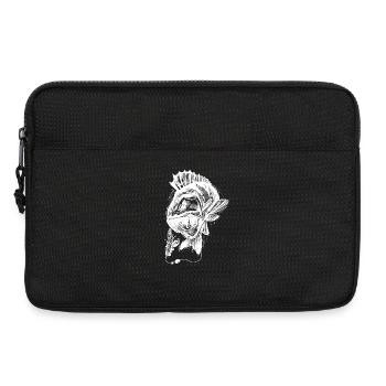 Fisch des Lebens! - Angeltshirt Barschangriff / W - Laptoptasche 13" - Schwarz - Vorne