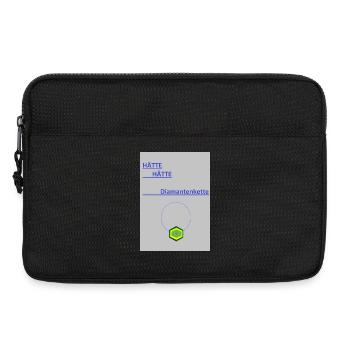 Diamantenkette Geometrisch - Laptoptasche 13" - Schwarz - Vorne