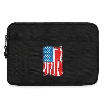 Installateur Drapeau des États-Unis - Sacoche pour ordinateur portable 13 pouces - noir - Devant