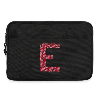 Lettre E - tshirt bisous - Sacoche pour ordinateur portable 13 pouces - noir - Devant