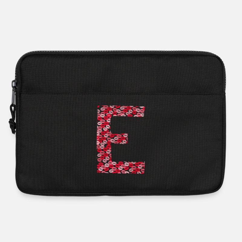 Buchstabe E - T-Shirt-Küsse - Laptoptasche 13" - Schwarz