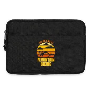 Du hattest mich bei Mountainbiking - Laptoptasche 13" - Schwarz - Vorne
