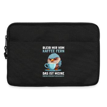 Lustig Vogel Kaffee Vögel Kaffeeliebhaber Spruch - Laptoptasche 13" - Schwarz - Vorne