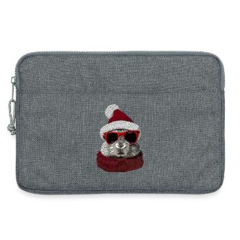 Lunettes Lapin Noël Motif Lapin - Sacoche pour ordinateur portable 13 pouces - gris chiné - Devant