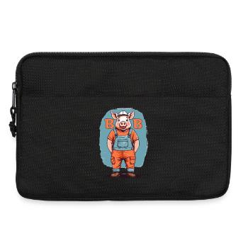 Bob the Building Pig - Laptop bag 13" - black - Front