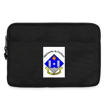 Wappen Villefranche de Conflent Blau - Laptoptasche 13" - Schwarz - Vorne