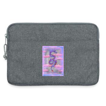 Mythischer Drachen in Wolkenlandschaft - Laptoptasche 13" - Grau meliert - Vorne