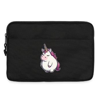 Witziges Einhorn - Laptoptasche 13" - Schwarz - Vorne