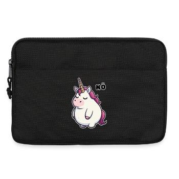 Witziges Einhorn Nö - Laptoptasche 13" - Schwarz - Vorne