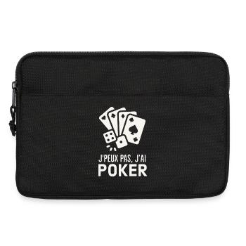 Je peux pas j ai poker - Sacoche pour ordinateur portable 13 pouces - noir - Devant