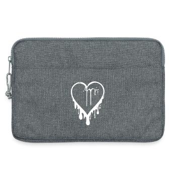 Graffiti en fusion coeur « Le grand amour » - Sacoche pour ordinateur portable 13 pouces - gris chiné - Devant