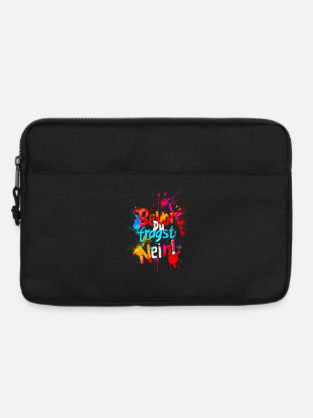 Bevor Du fragst: NEIN! - Laptoptasche 13" - Schwarz