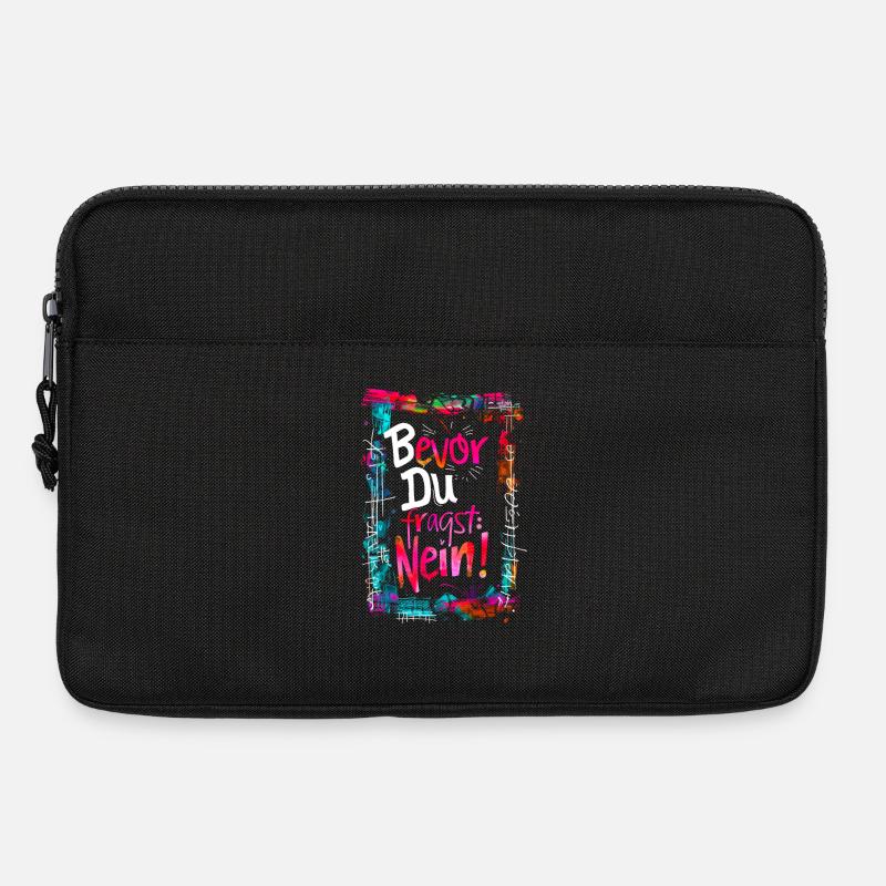 Bevor Du fragst: NEIN! - Laptoptasche 13" - Schwarz