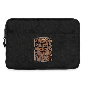 Woodland Statement Wood Tree Cutter Lumberjack - Laptop bag 13" - black - Front