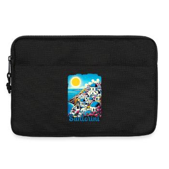 Santorin, Grèce, océan, volcan Akrotiri - Sacoche pour ordinateur portable 13 pouces - noir - Devant