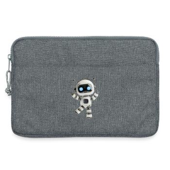 Fête des robots - Sacoche pour ordinateur portable 13 pouces - gris chiné - Devant