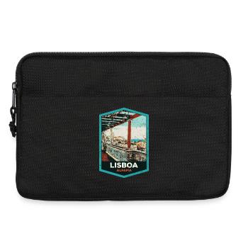 Illustration Alfama, Lisbonne - Sacoche pour ordinateur portable 13 pouces - noir - Devant