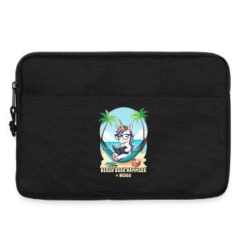 Licorne avec livre - Sacoche pour ordinateur portable 13 pouces - noir - Devant
