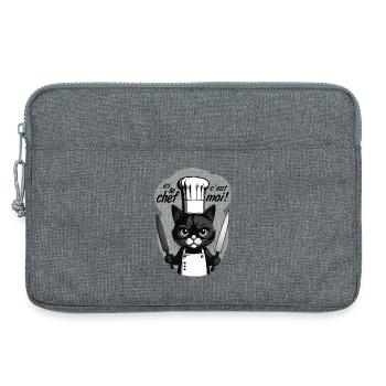 Ich bin der Koch hier! Cat Humor Chef Küche - Laptoptasche 13" - Grau meliert - Vorne