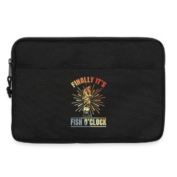 Endlich ist es Fisch Uhr - Laptoptasche 13" - Schwarz - Vorne