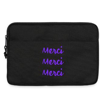 MERCI. MAÎTRESSE. MAÎTRE. MERCI MAÎTRESSE - Sacoche pour ordinateur portable 13 pouces - noir - Devant