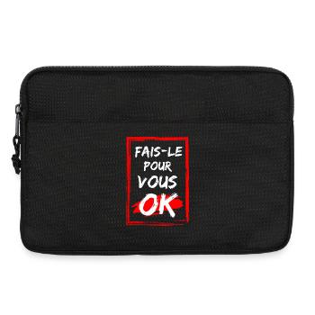 Bestätigendes Muster mit energischem Stil - Laptoptasche 13" - Schwarz - Vorne