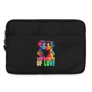 THE BEAUTY OF LOVE, TWO GAY MEN KISSING, LGBTQ+ - Laptop bag 13" - black - Front