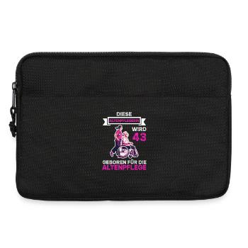 Altenpflegerin 43 Geburtstag Altenpflege 43 Jahre - Laptoptasche 13" - Schwarz - Vorne
