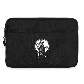 Girl woman katana manga, japan style - Laptop bag 13" - black - Front