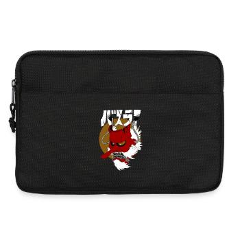 Japanische Dämonenmaske - Laptoptasche 13" - Schwarz - Vorne