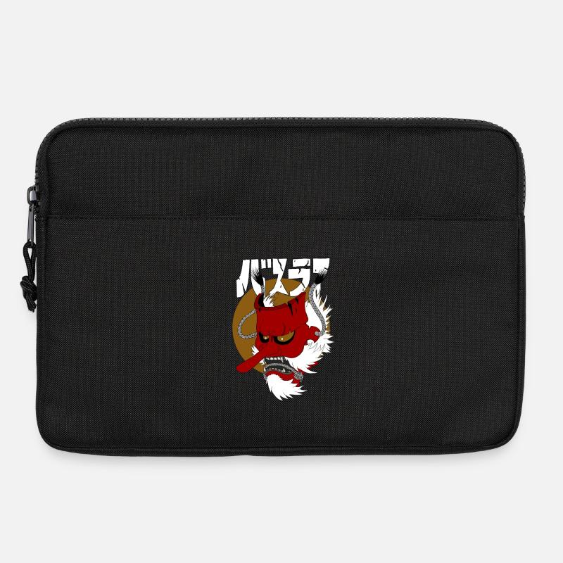 Japanische Dämonenmaske - Laptoptasche 13" - Schwarz