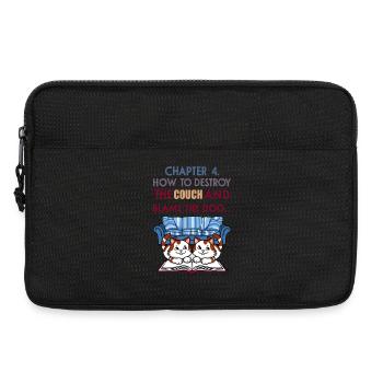 Schlaue Katzen - Laptoptasche 13" - Schwarz - Vorne