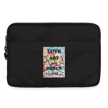 Blumenmädchen - Laptoptasche 13" - Schwarz - Vorne