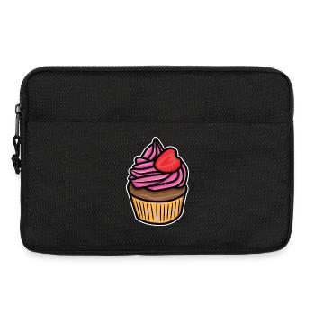Dessin de gâteau - Sacoche pour ordinateur portable 13 pouces - noir - Devant