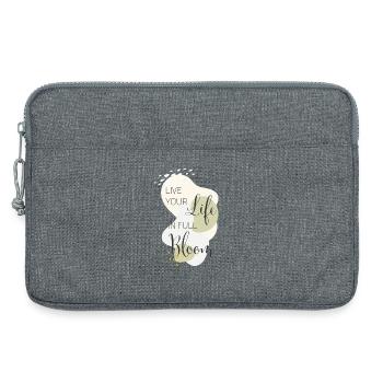 live your life in full bloom - Laptoptasche 13" - Grau meliert - Vorne