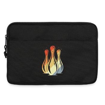 Bowling Grafik Retro Look - Laptoptasche 13" - Schwarz - Vorne