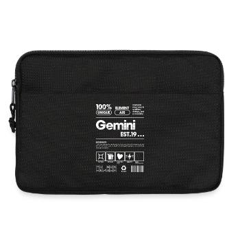 Gemini Glyphs EST.19 - Laptop bag 13" - black - Front