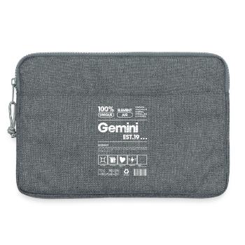 Glyphes Gémeaux EST.19 - Sacoche pour ordinateur portable 13 pouces - gris chiné - Devant