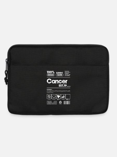 Cancer Water Zodiac Emblem - Laptop bag 13" - black