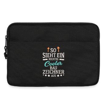 So sieht ein richtig cooler Bauzeichner aus - Laptoptasche 13" - Schwarz - Vorne